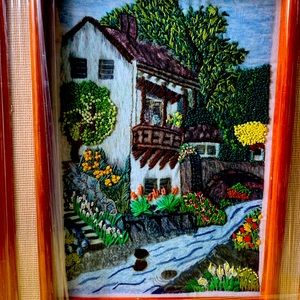 Beautiful hand embroidery picture